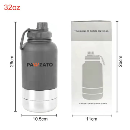 3 - in - 1 Stainless Steel Pet Bottle - Pawzato Bottle